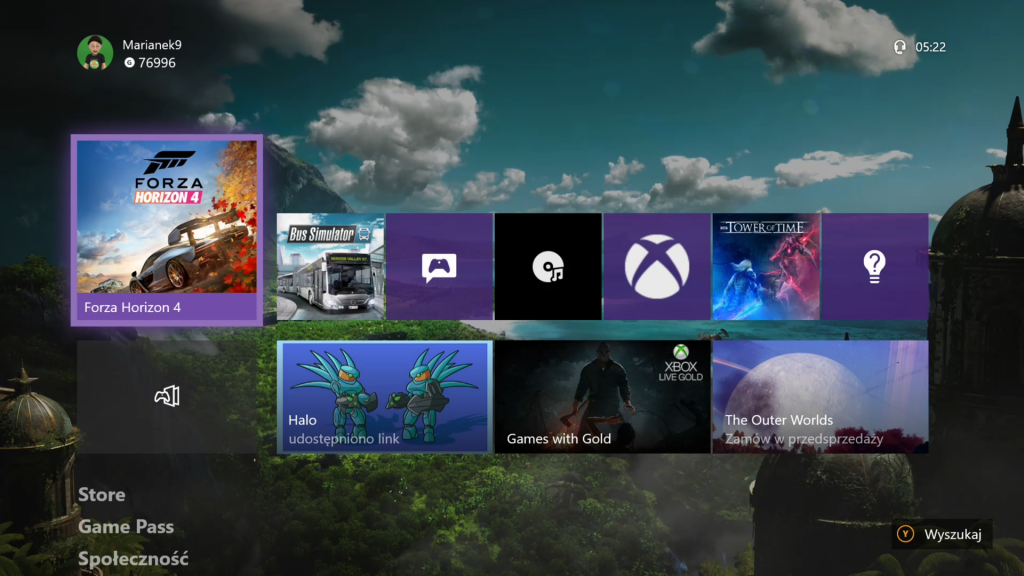 Xbox Insider dashboard Grupa B