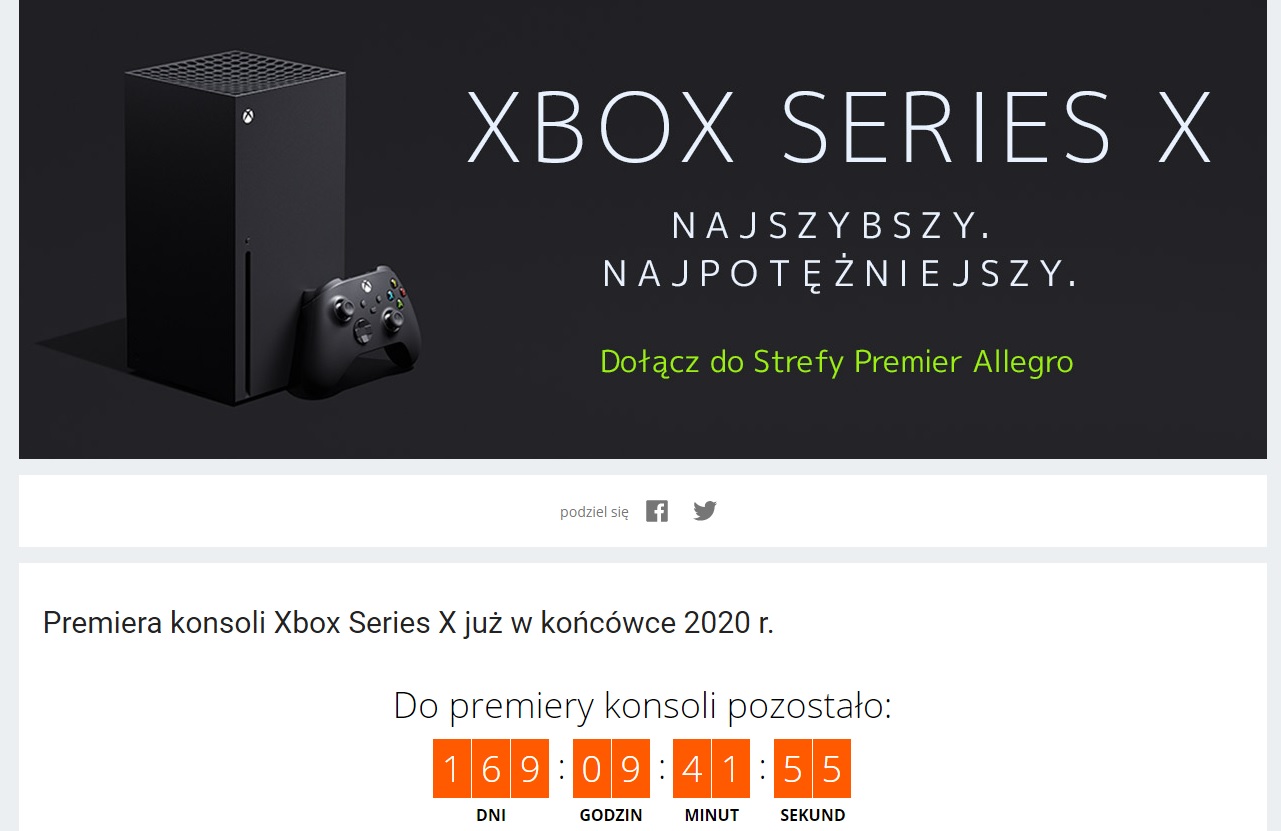 Xbox Series X data premiery Allegro