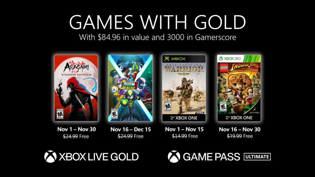 Games with Gold listopad 2020