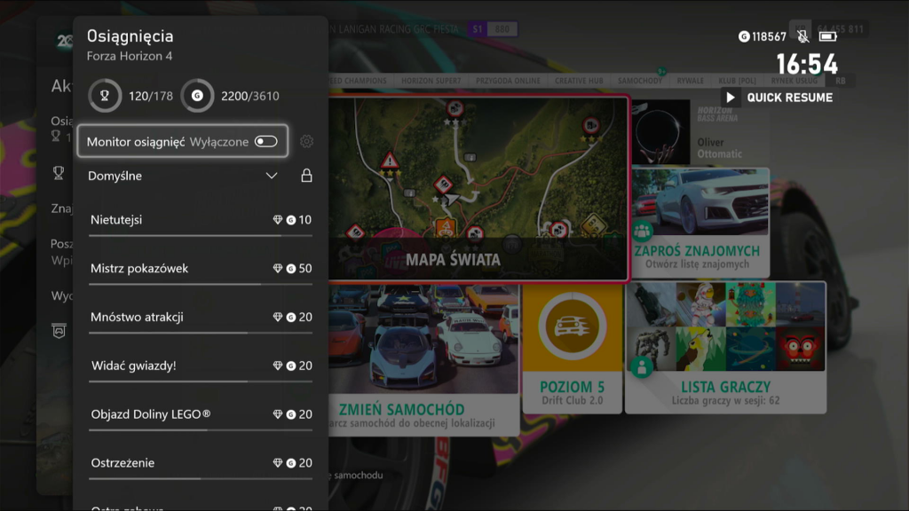 Monitor osiągnieć Xbox