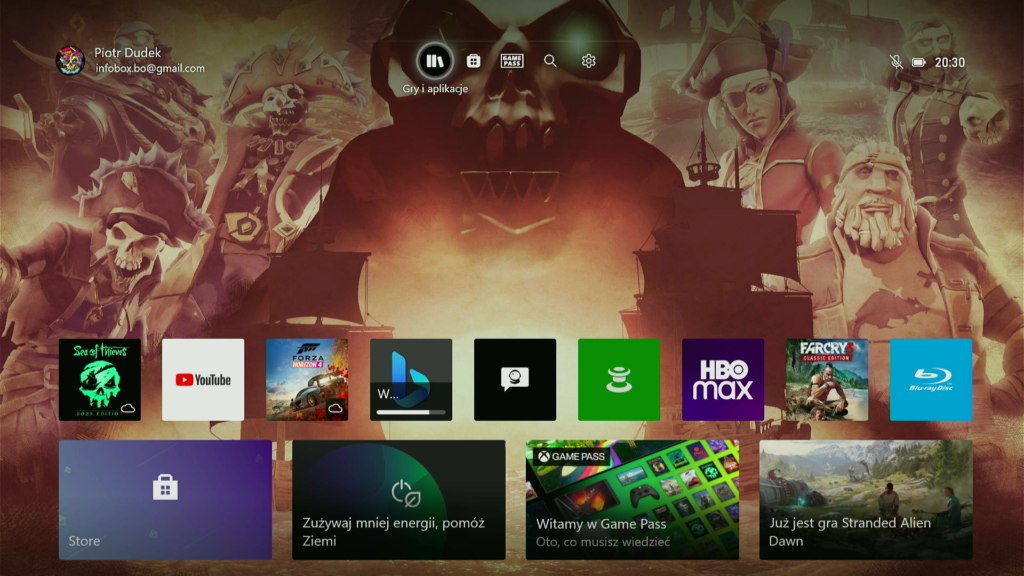Xbox Nowy dashboard 2023 v2